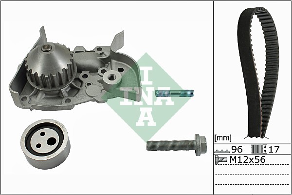 530 0191 30 INA Wasserpumpe + Zahnriemensatz für DACIA,RENAULT,VW (FAW)