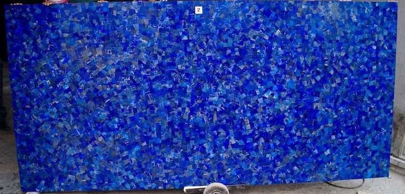 Mesa central de mármol lapislázuli azul 36