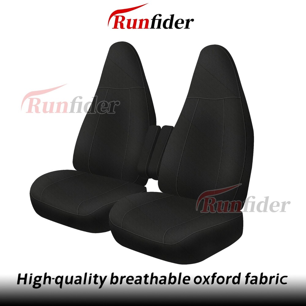 Front Bucket Seat Covers For Chevy Express 2010-2025- Black