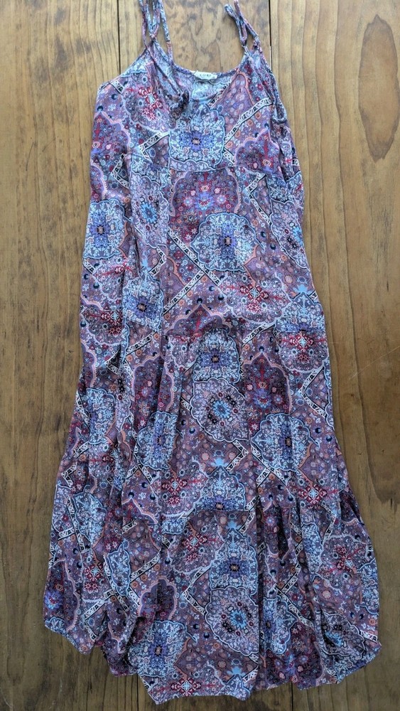 Kori Maternity Maxi Dress Purple Sleeveless Size Small Worn Once!