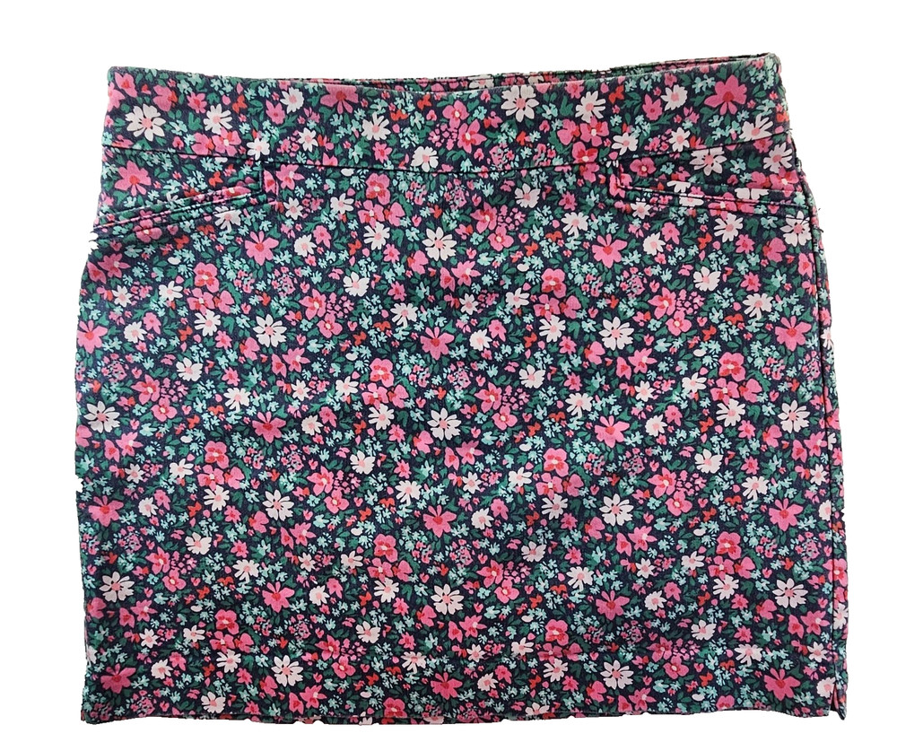 Croft & Barrow Skort Effortless Stretch Size 10R Floral Pull On