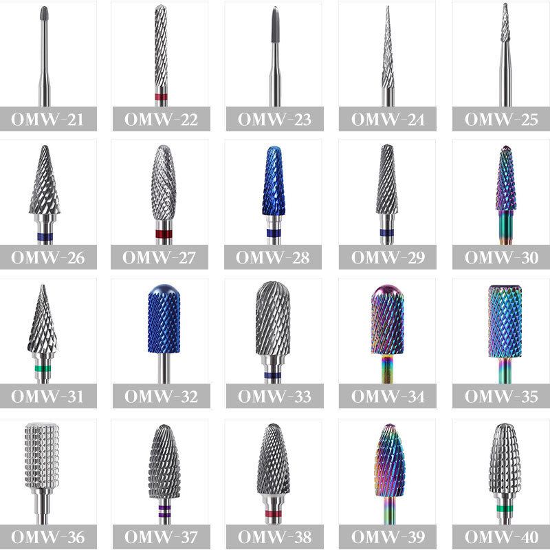 Cone Carbide Tungsten Nail Drill Bit Manicure For Milling Cutter Nail File;