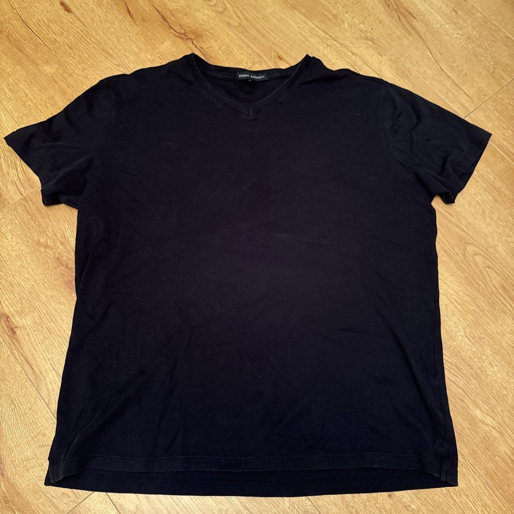 Robert Barakett Shirt Men’s L Black Short Sleeve Pima Cotton Soft The Barakett T