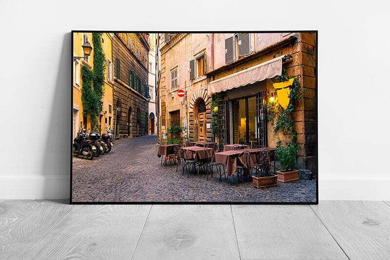 Cosy Old Street Rome Italy Lined With Traditional Architecture Landmark Tourist