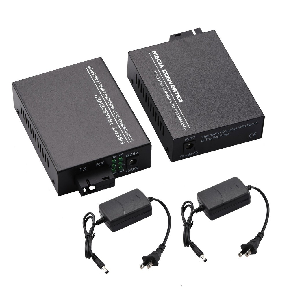 Gigabit Ethernet Media Converter Single Mode Port 4 RJ45 And 1 SC Transceiver t