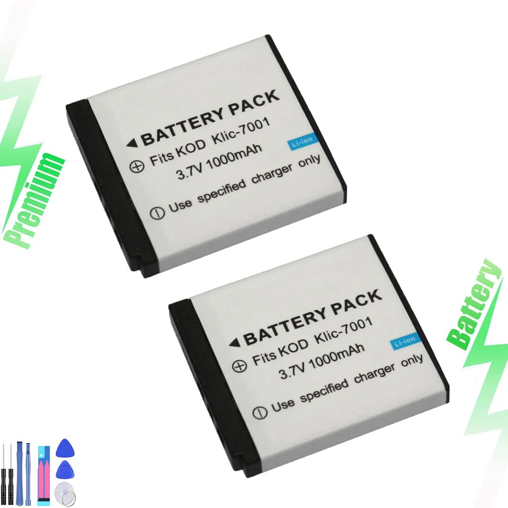 2x Replacement Battery for Kodak KLIC-7001 K7001 BenQ D-Li213 & Kodak K7700