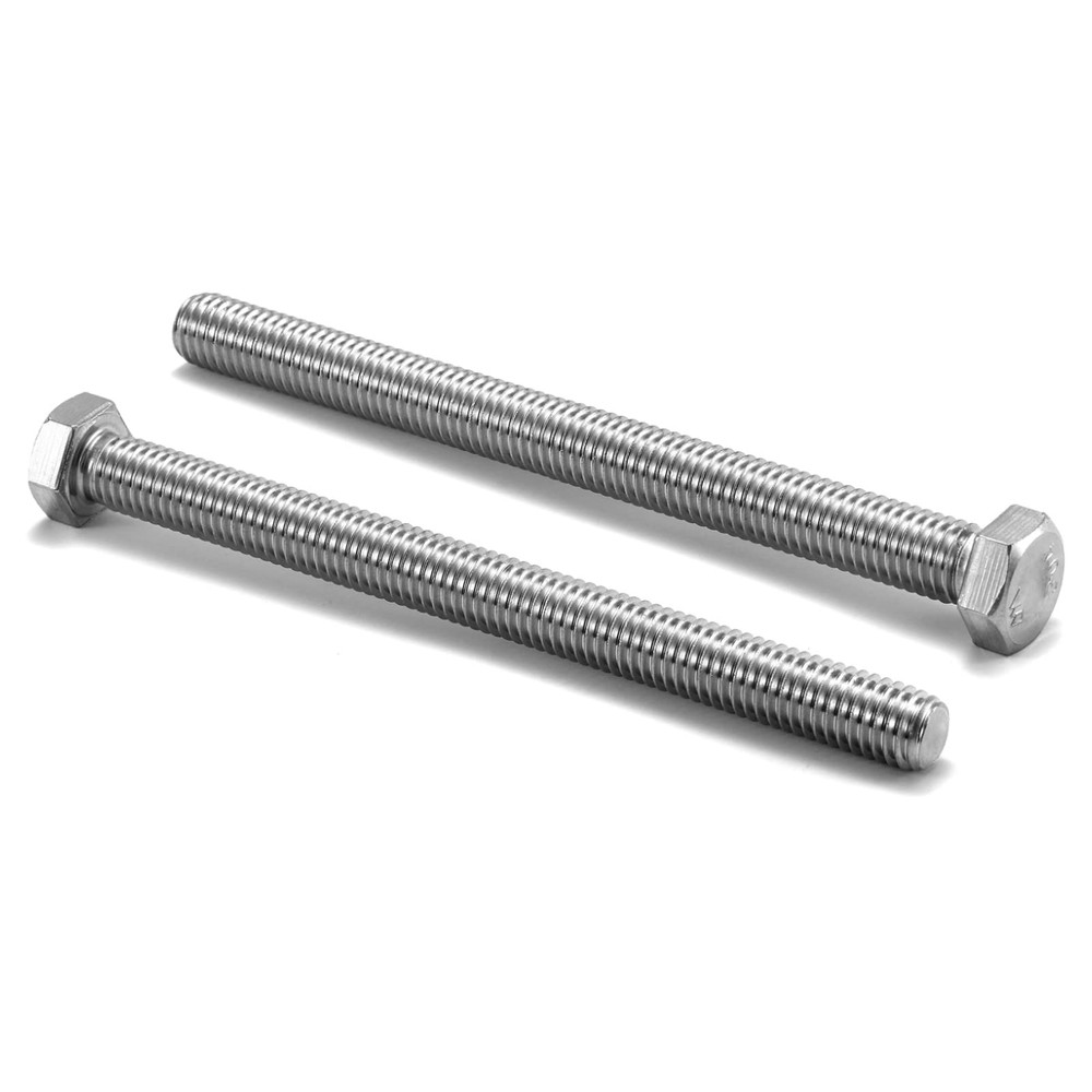 1/2-13 x 6 Hex Head Screw Bolt, 10Pcs 18-8 (304) Stainless Steel, Fully Threa...