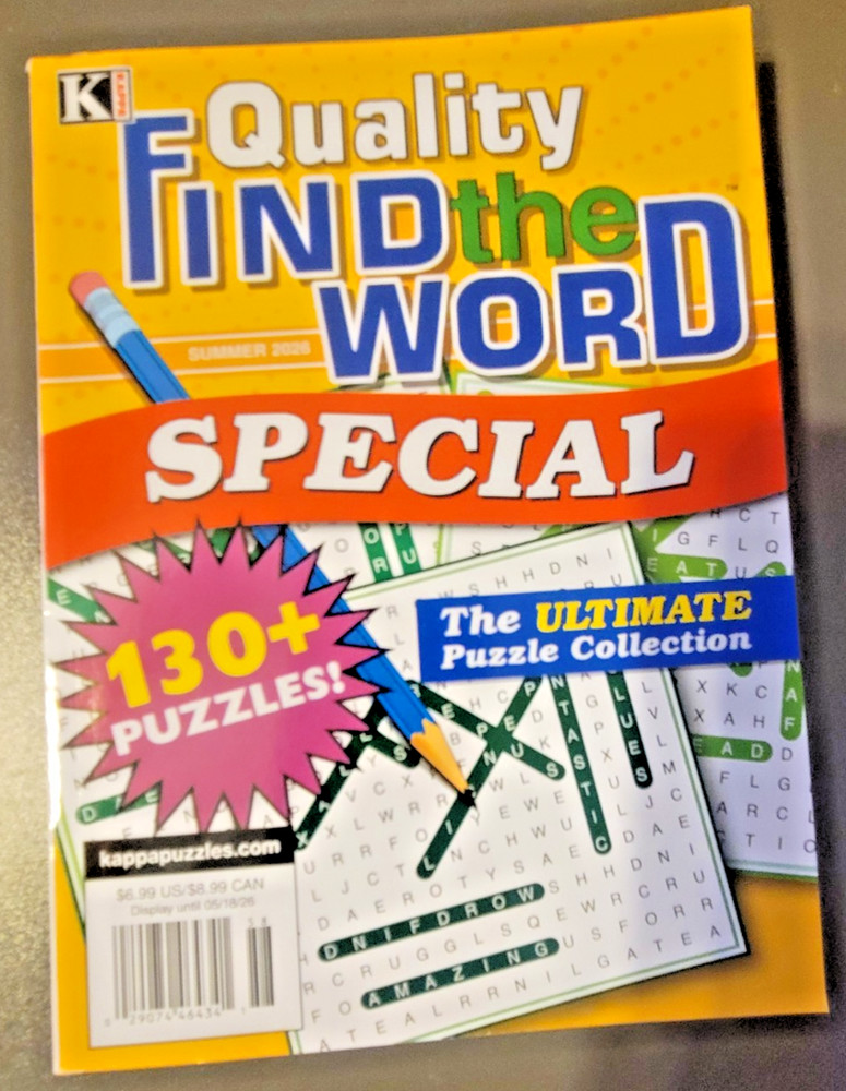 Quality Find The Word Special by Kappa - Summer 2026 Issue - 130+ Puzzles!