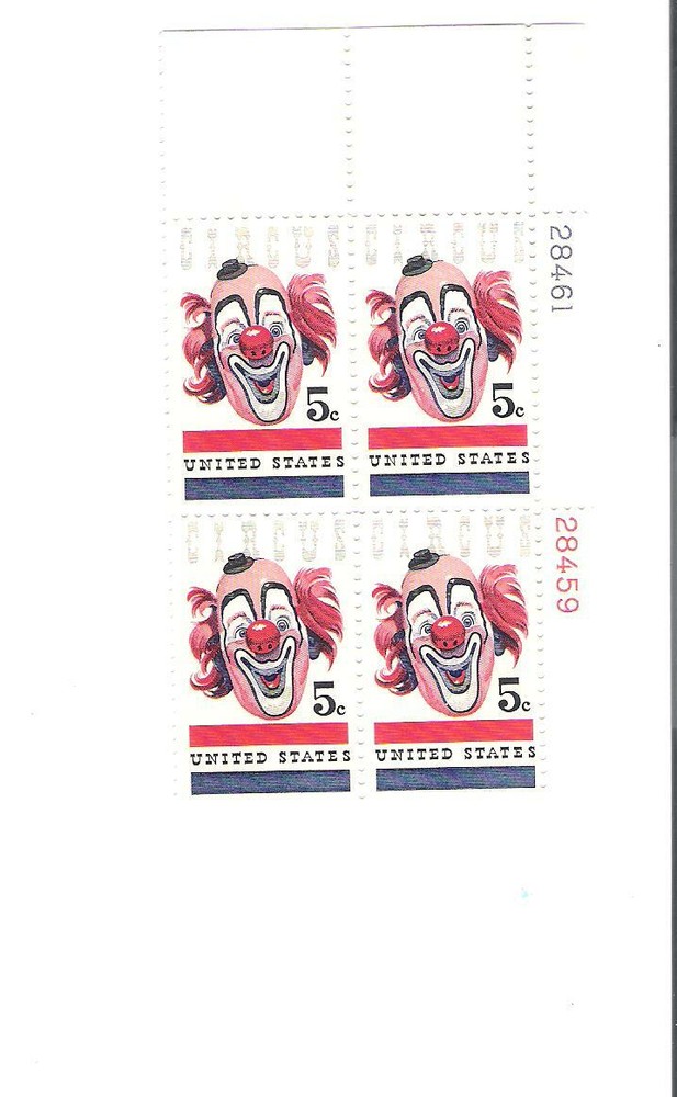 Scott # 1309 US  American Circus  Plate Block  M/NH  O/G