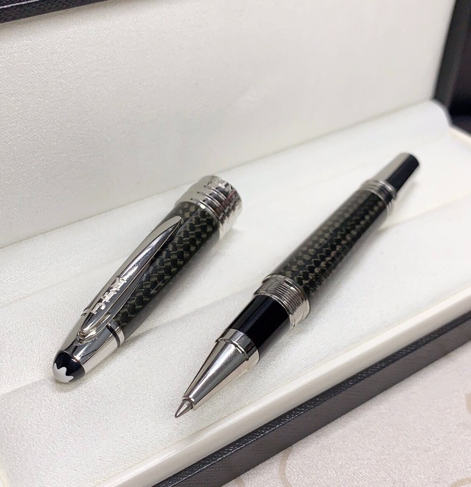 Deluxe Writers Thicker Series Carbon Fiber Black Color Rollerball Pen No Box