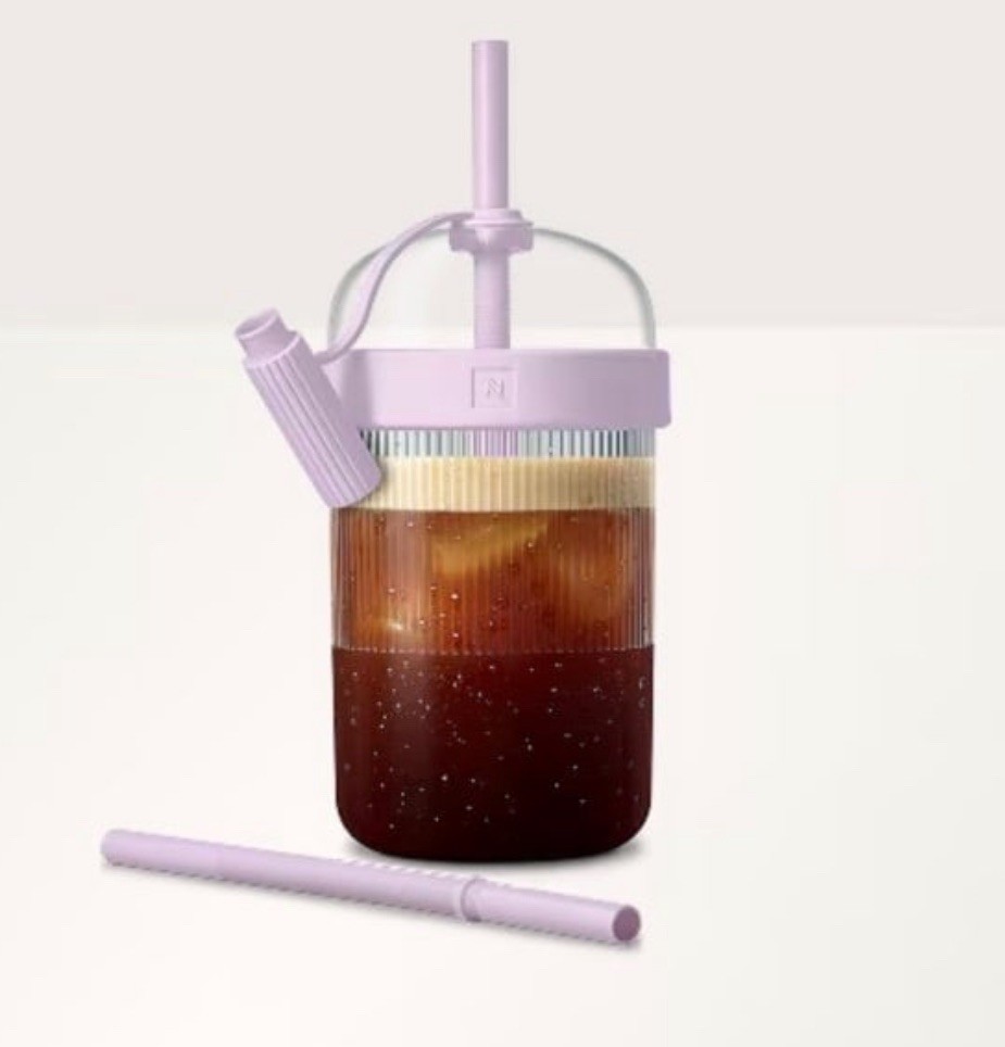 NESPRESSO - Lavender Nomad Iced Travel Tumbler  - (Extra Straw) Limited Edition