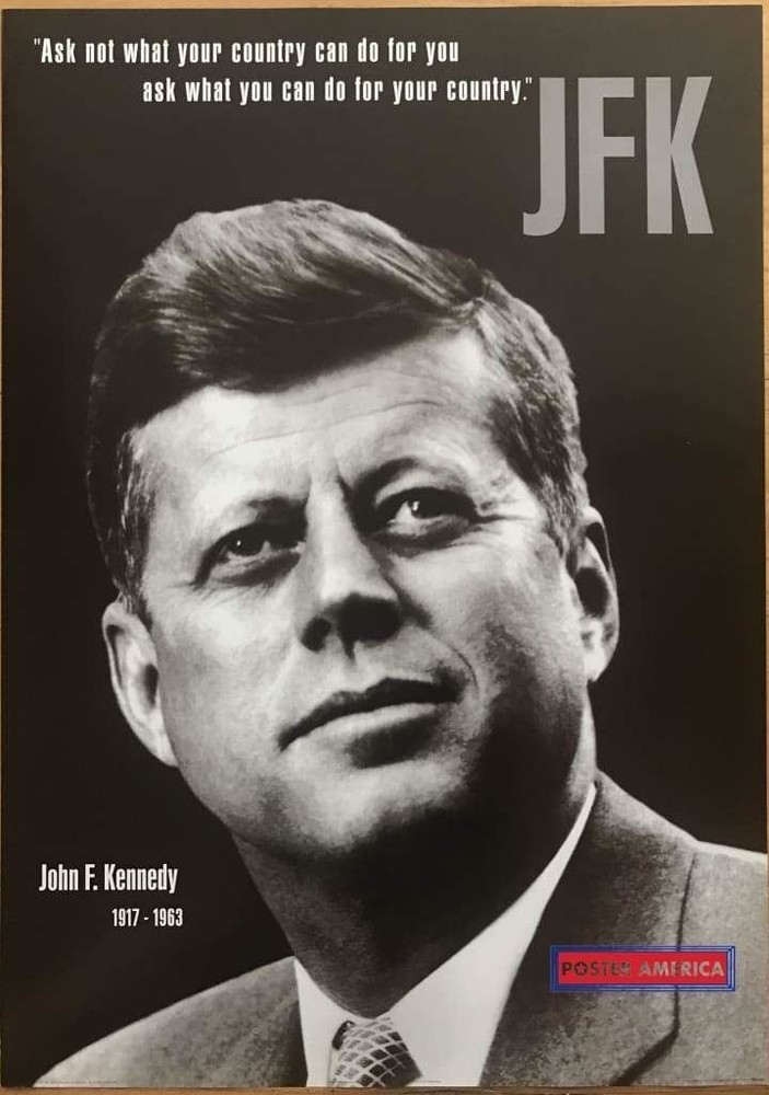 662170 John F. Kennedy Jfk Black And White Vintage Tribute 2000 Poster