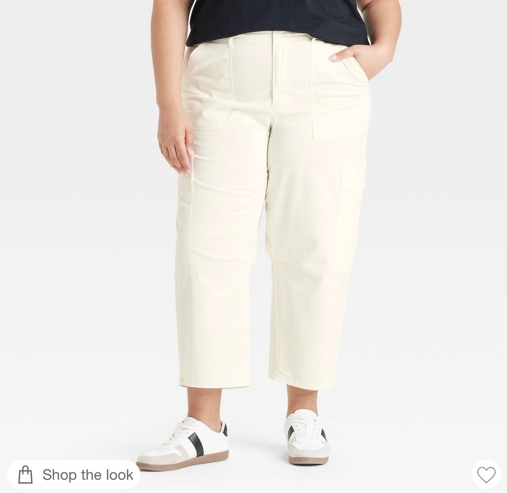 Universal Thread Woman’s Size 17 Cream Mid Rise Stretchy Pants Free Shipping