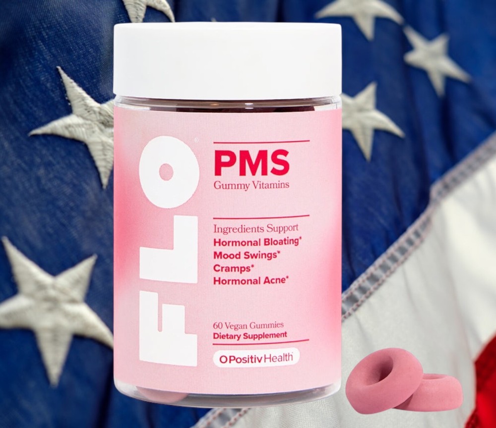 FLO PMS Relief Gummies - 60 Count Monthly Supply for Hormonal Support