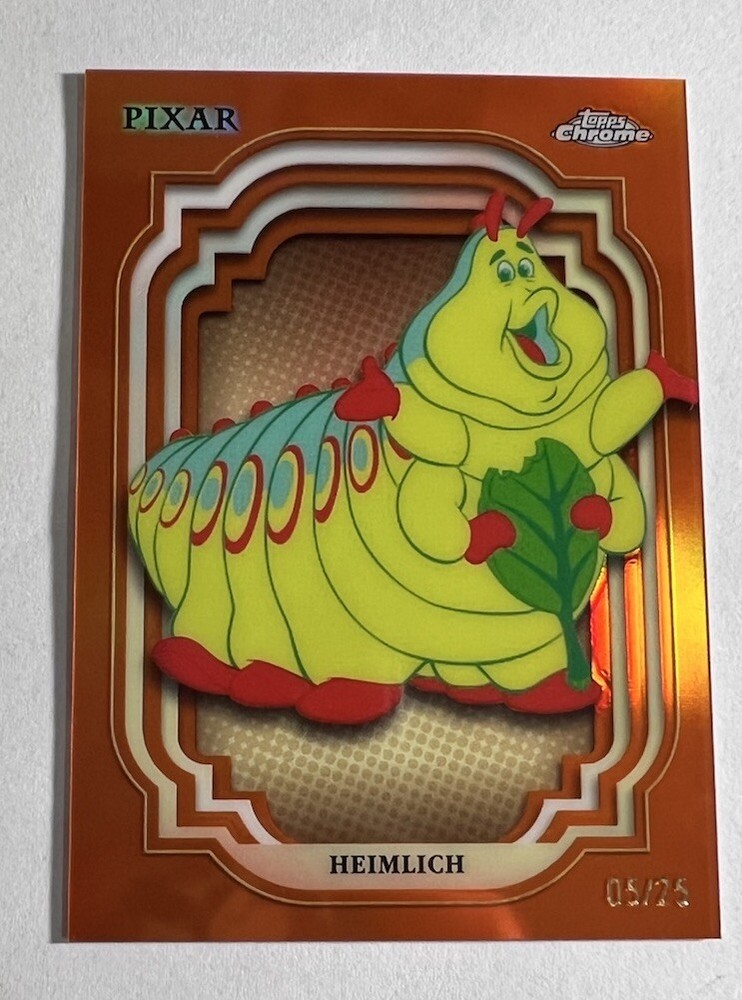 2024 Topps Chrome Disney Heimlich Orange Refractor /25 A Bug's Life