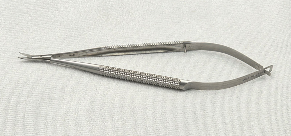 Accurate ASSI.SDC15R8 Dissecting Scissors 10mm Curved Blade 15cm Long OBGYN-image