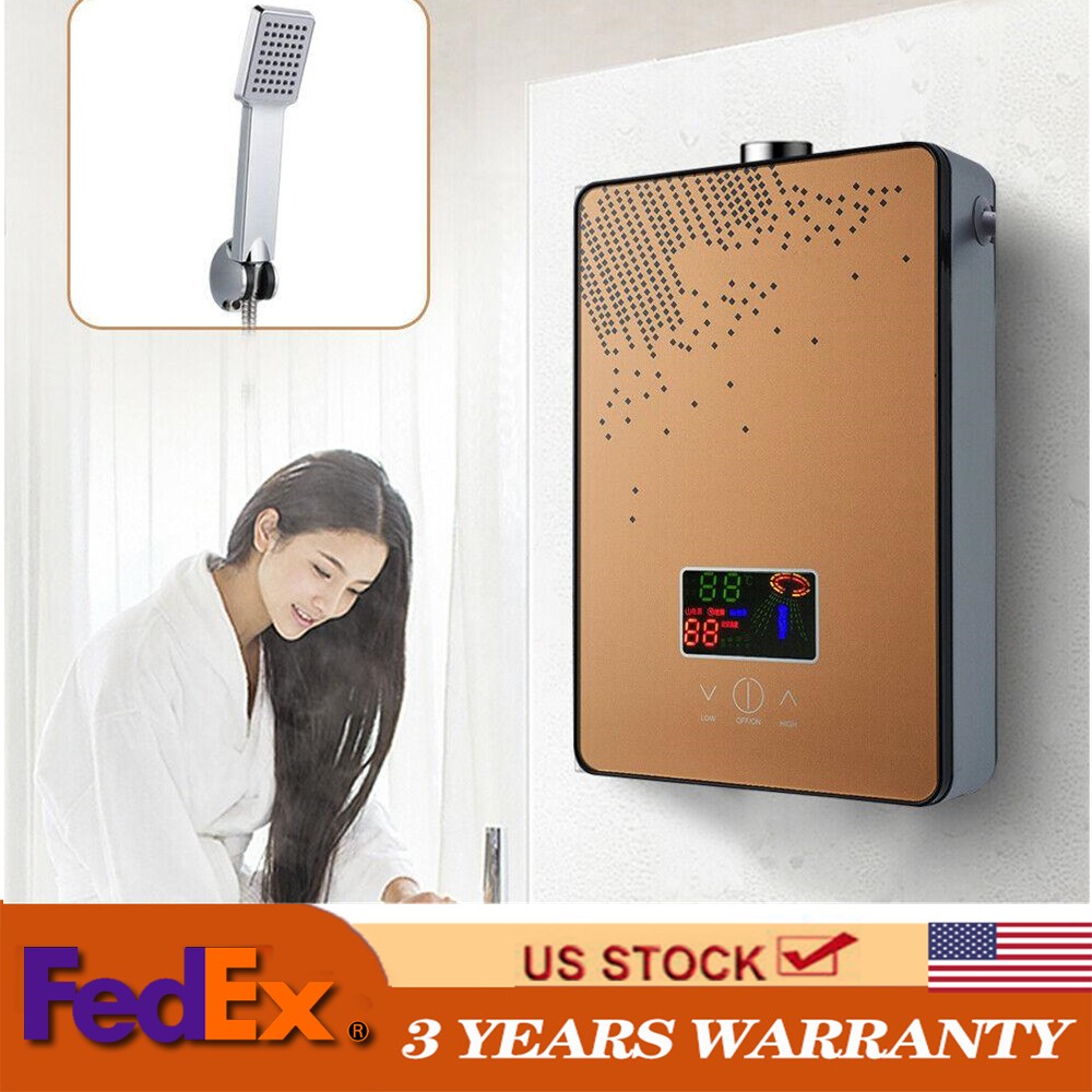 110V 4500W Instant Electric Tankless Hot Water Heater On Demand Whole House Neu