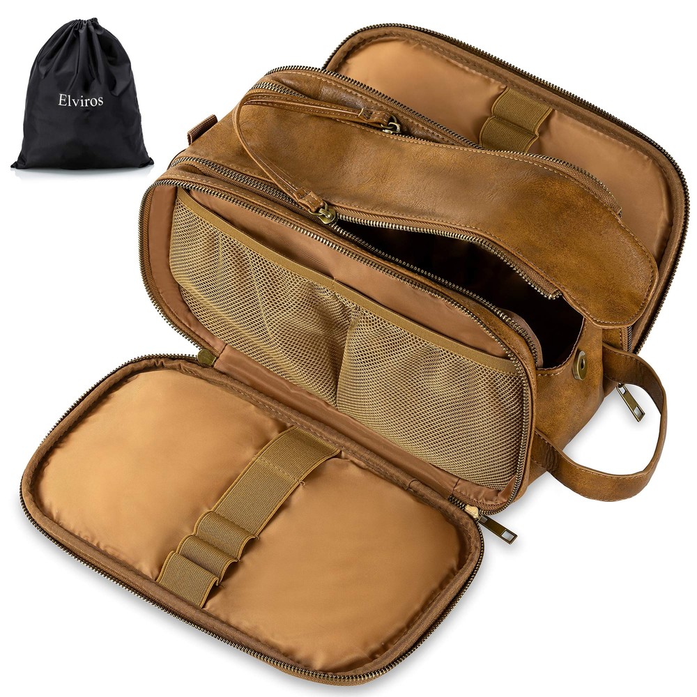 Travel Toiletry Bag For Menlarge Shaving Dopp Kit Waterresistant Bathroom Toilet