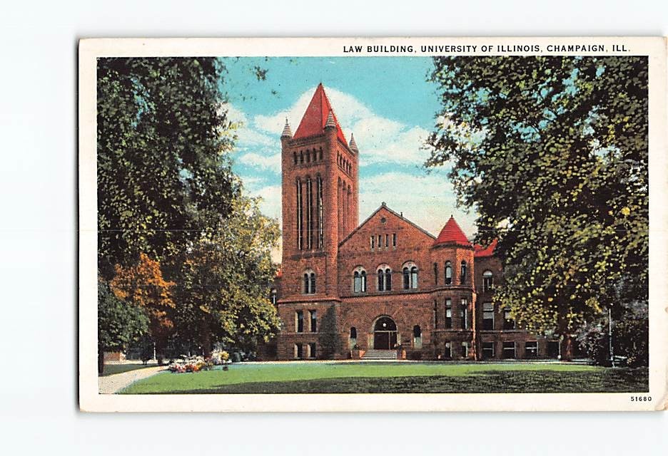 Postcard Law Building University of Illinois Champaign USA