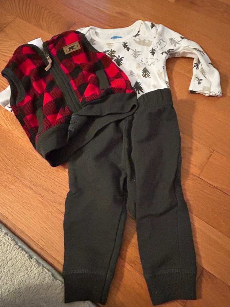 3 piece baby boy outfit 3-6 months
