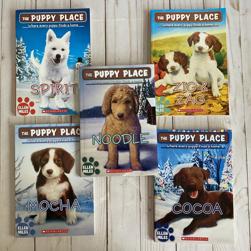 The Puppy Place Noodle + Mocha + Cocoa + Spirit +Zig Zag Chapter Books  Reading