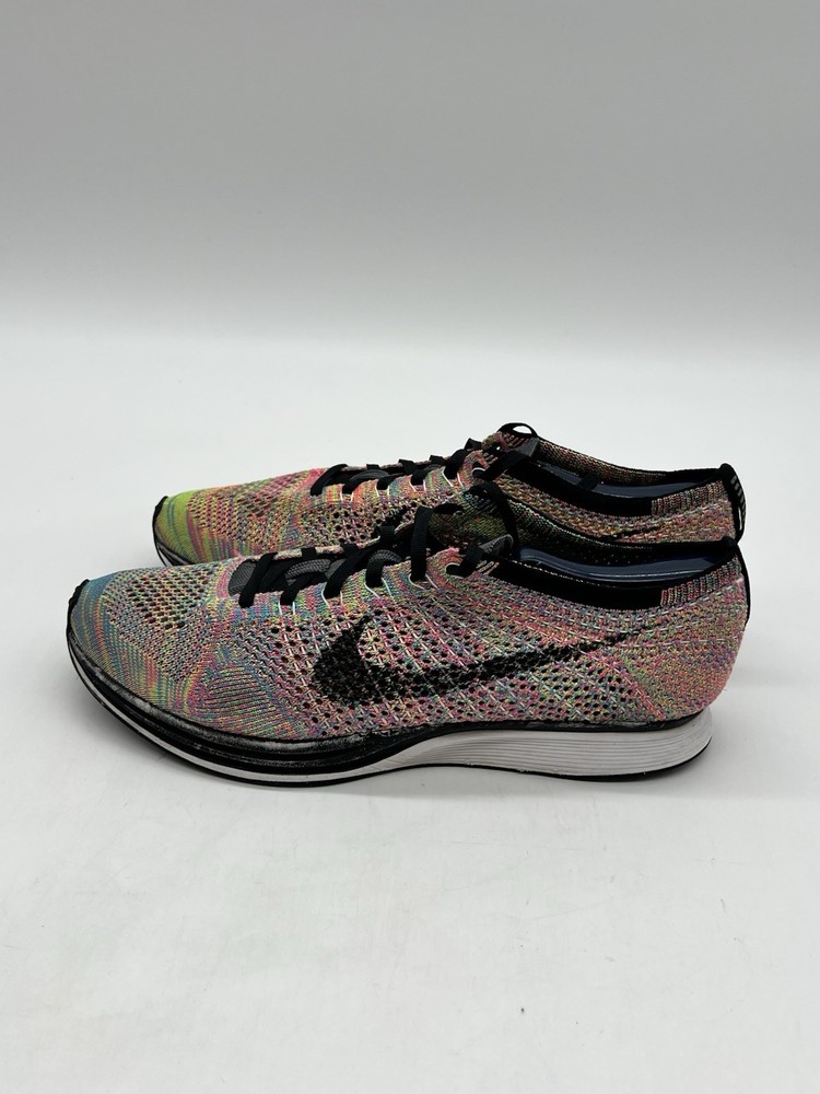 Nike Flyknit Racer Men’s Size 10.5 Multicolor Running Trainers Sneakers Shoes.