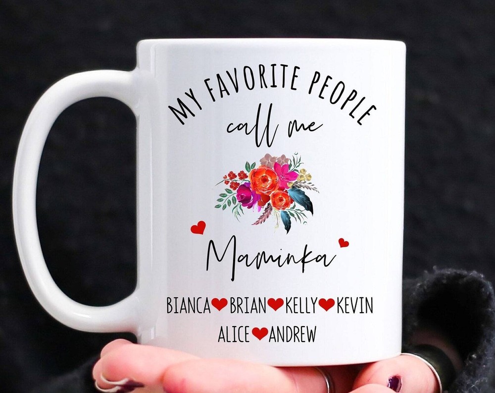 Personalized Maminka Coffee Mug With Kids Names - Mother's Day Gift