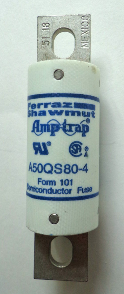 Mersen Ferraz Shawmut A50QS80-4 Amp-Trap, 80A 500V Fuse, NEW!!