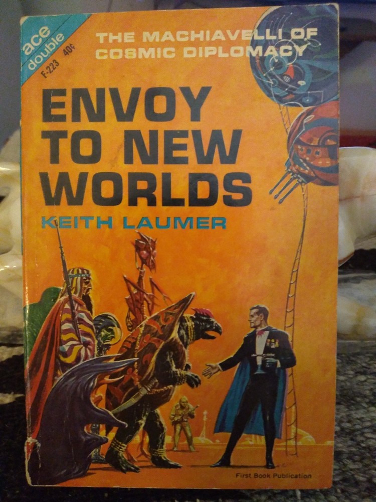Ace Double F223: Envoy to New Worlds (Laumer) & Flight from Yesterday (c2)