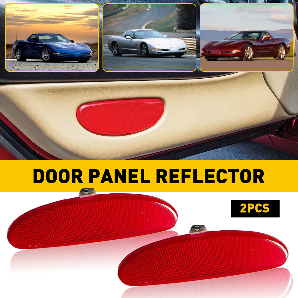 2x Interior Front Door Reflector Panel Trim For 1997-2004 Chevrolet Corvettev