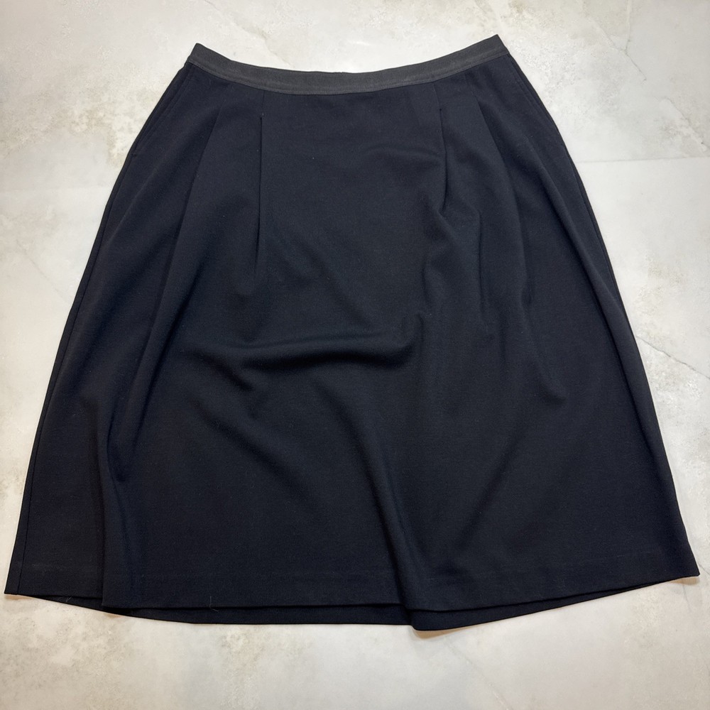 Eileen Fisher Women’s Skirt A Line Black Pull On Stretch Size L