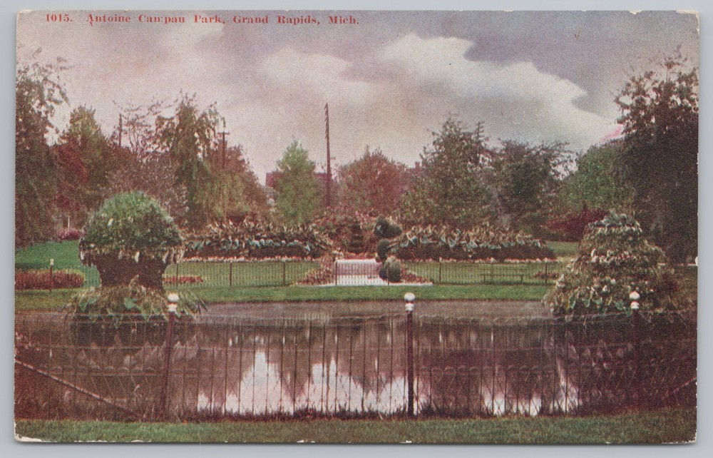 State View~Antoine Can Pau Park Grand Rapids Michigan~Vintage Postcard