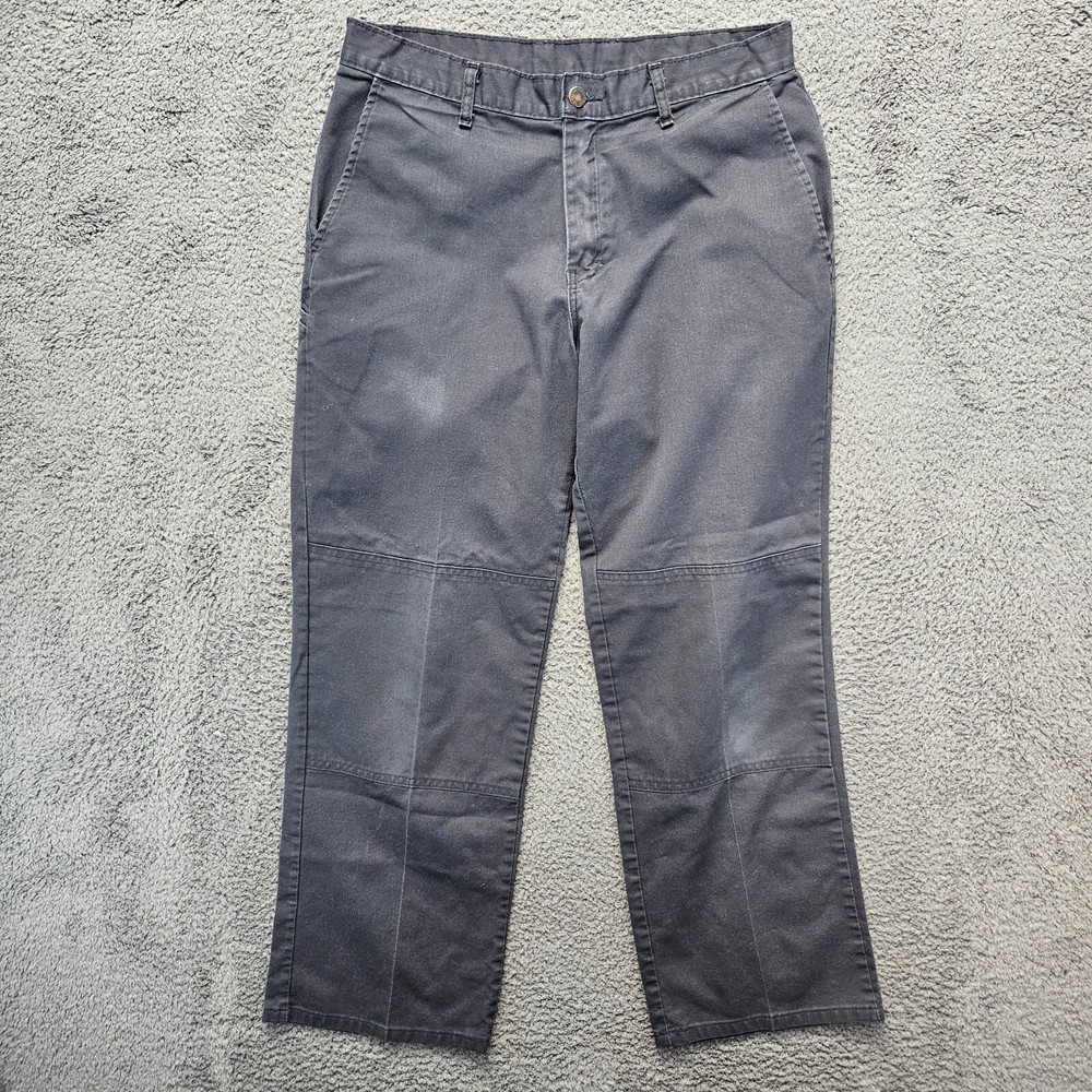 Dickies Mens 32x30 Black Straight Leg Flex Double Knee Work Pants