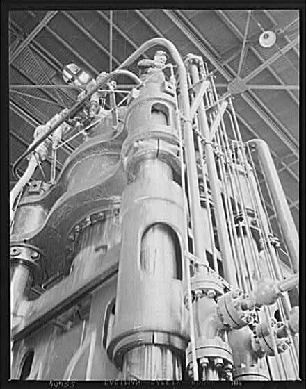 Industrial Machinery Factory Interior 1900s Large Steam Press Equipment