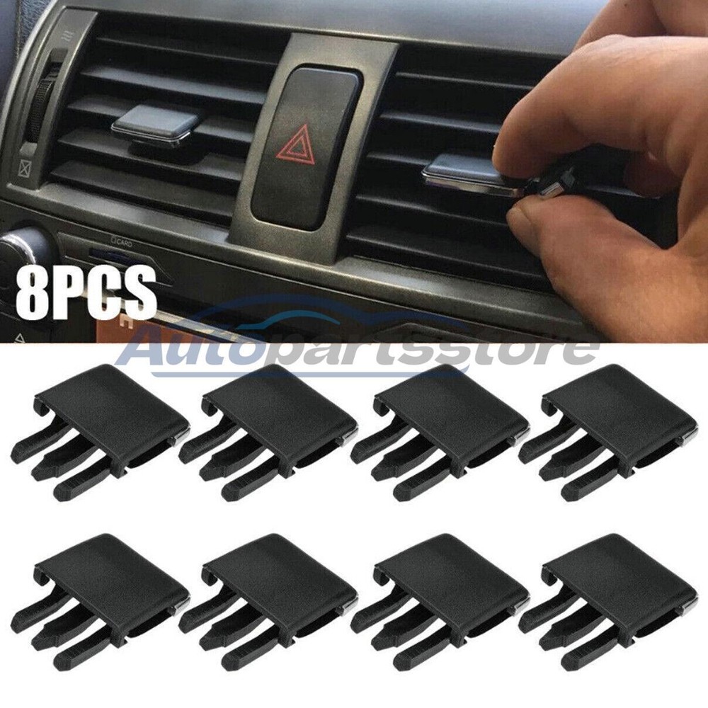 8x Black Front Air Vent Outlet Tab Clips Replace For Toyota Corolla 2008-23