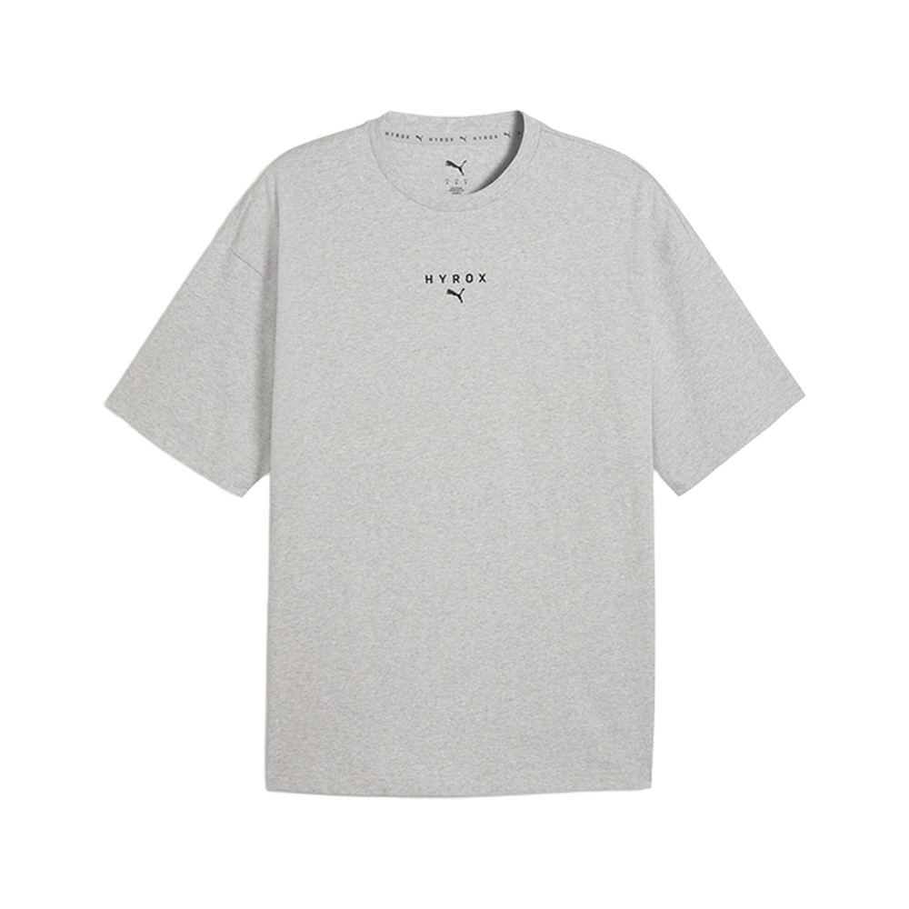 PUMA  X Hyrox Oversized Crew Neck Short Sleeve T-Shirt Mens Grey Casual Tops 527