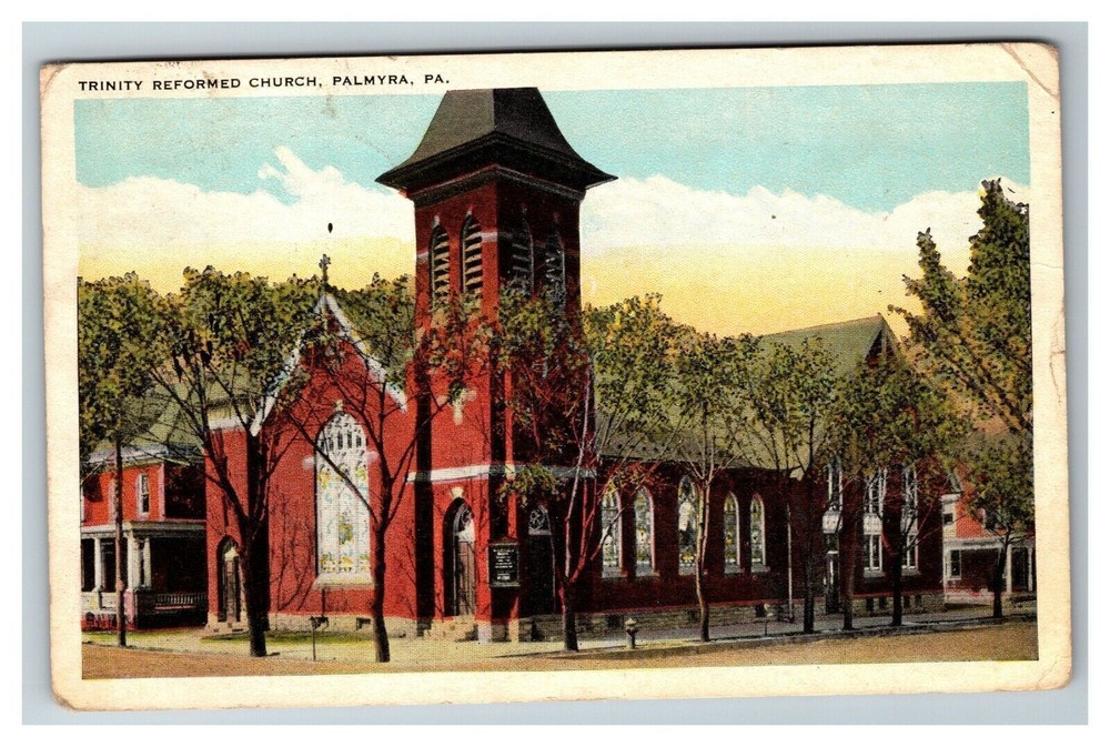 Trinity Reformed Church, Palmyra PA c1927 Vintage Postcard