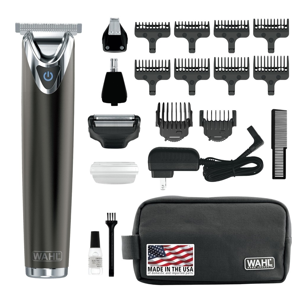 Stainless Steel Lithium Ion 2.0+ Slate Beard Trimmer for Men - Electric Shave...