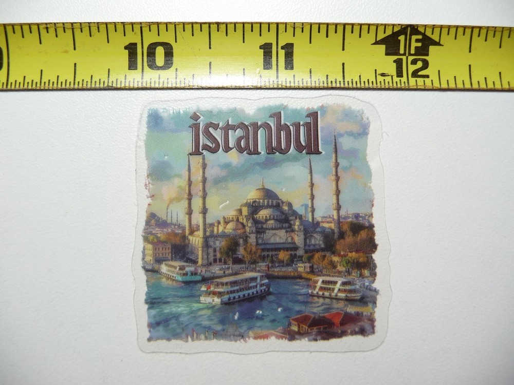Colorful Istanbul Turkey Travel Sticker Decal for Vacation Souvenirs