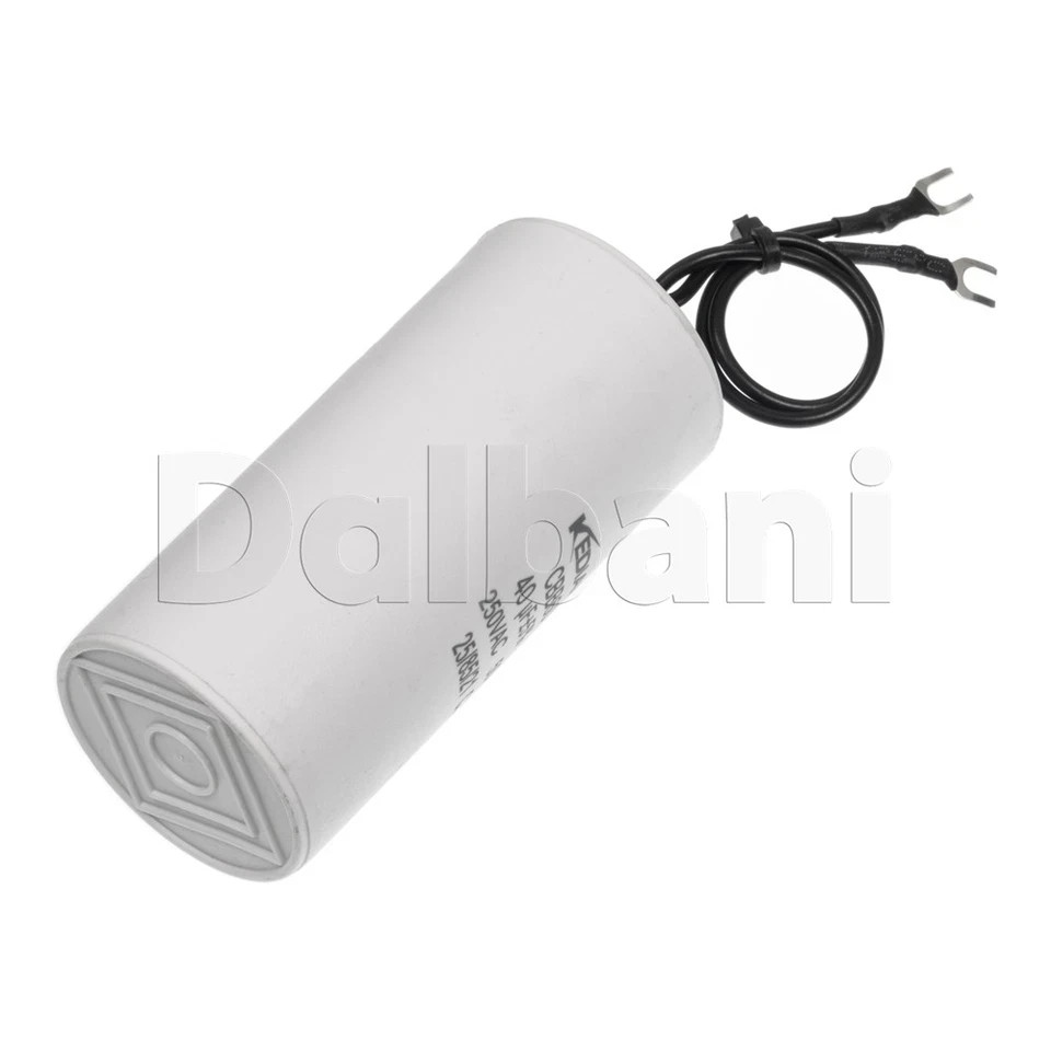 2UF 250VAC Wire Motor Run Capacitor CBB60 50/60HZ HVAC 25/85/21 2MFD 25MMX50MM