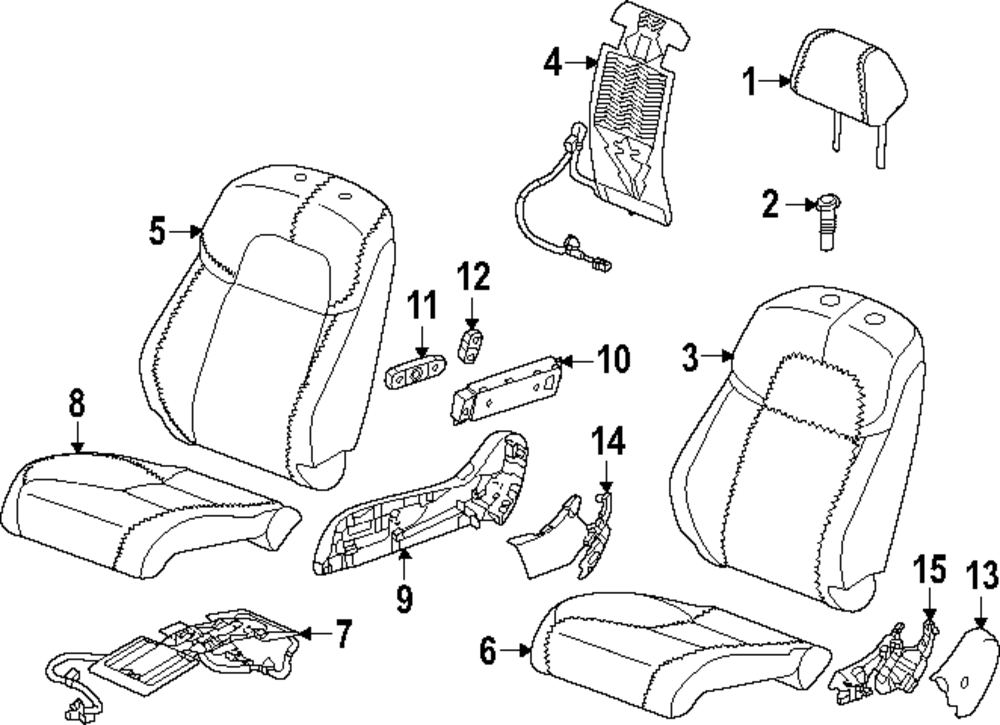 Genuine Honda Seat Back Cover 81121-T56-A62ZA