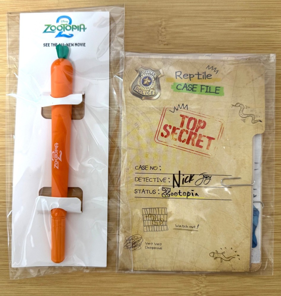 Zootopia 2 movie Goods Carrot Pen & Case File from theaters in Korea / Limite