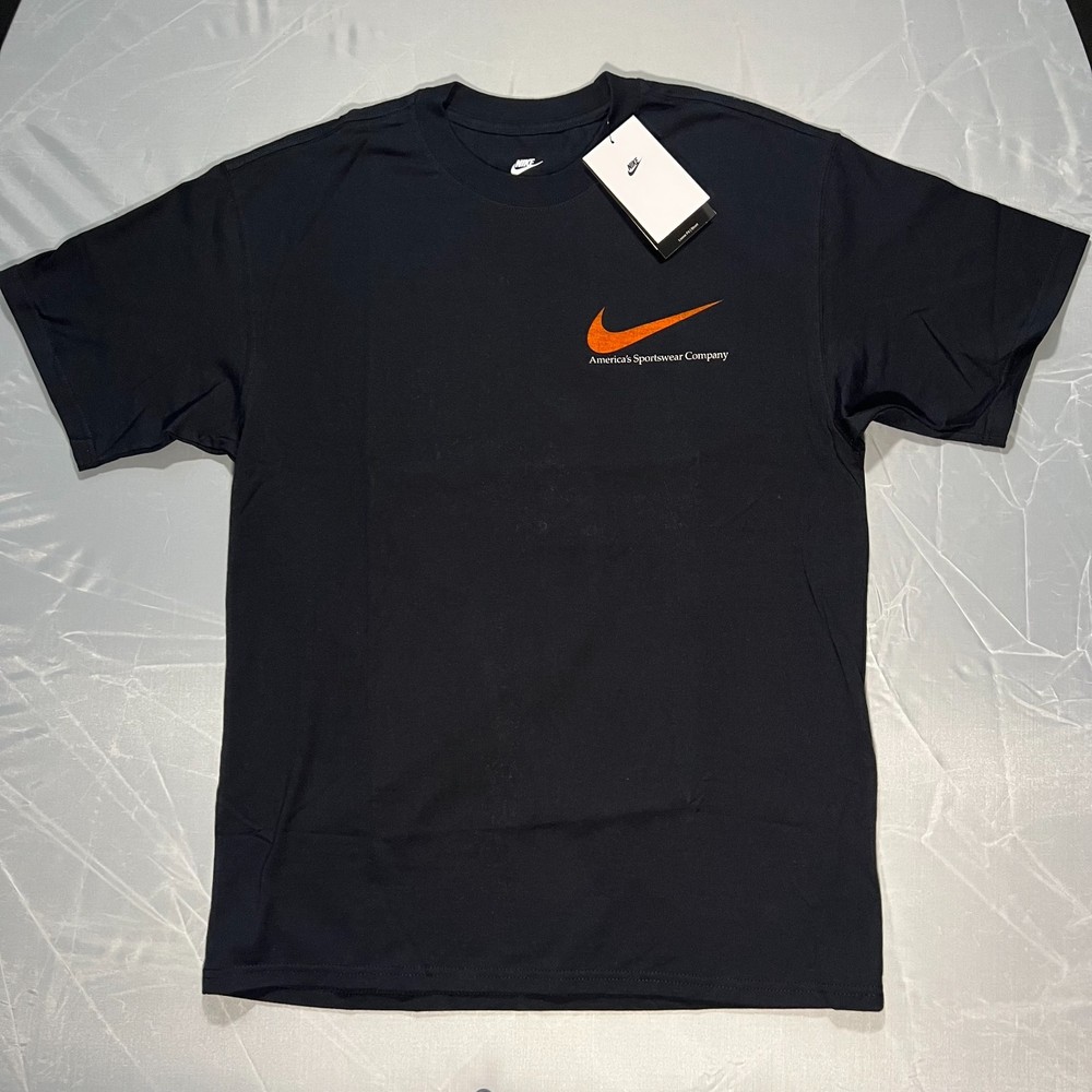 Nike Country T Shirt Mens Black Outdoor America's Sportswear Company