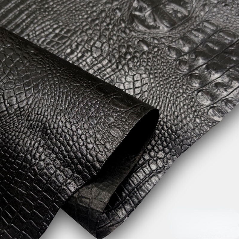 DIY Alligator Pattern Cowhide Fabric For Bags And Shoes