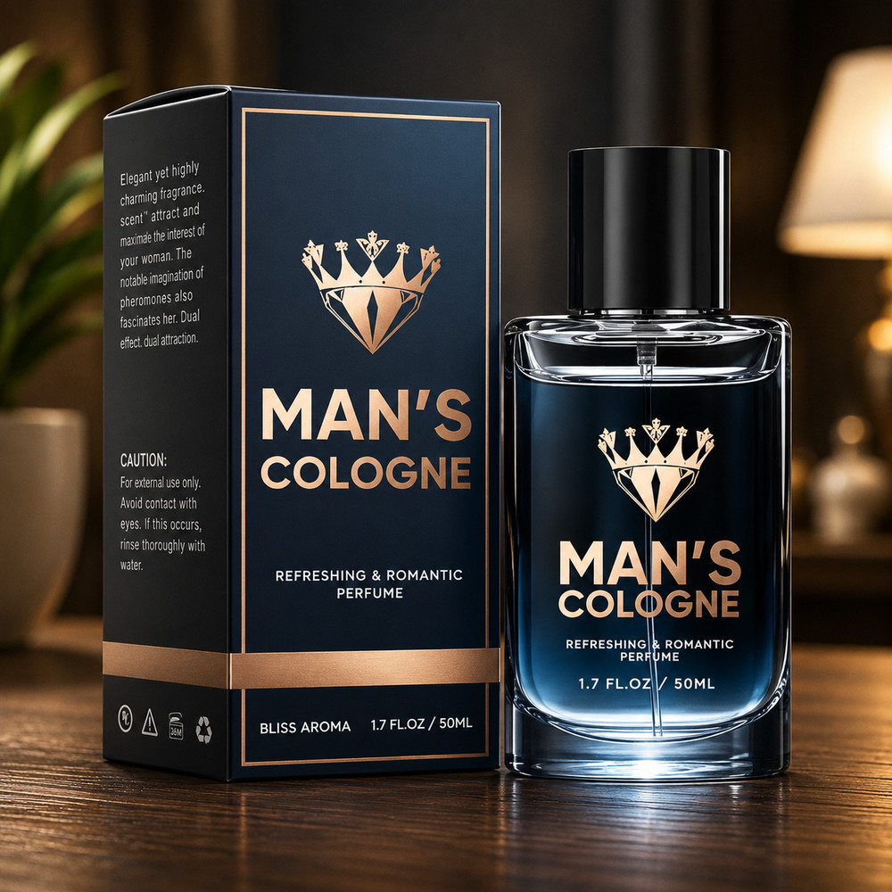 Men’s Perfume 1.6 oz 50ml Long Lasting Fresh Masculine Fragrance Eau De Parfum