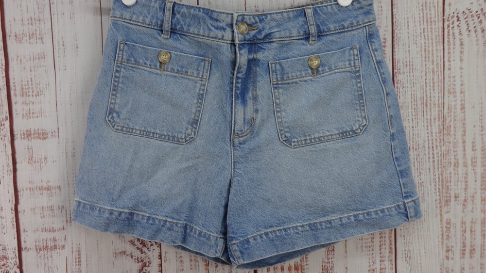 Made And Loved Loft Jean Shorts Womens Size 28/6 Blue Denim Cut Classic Casual