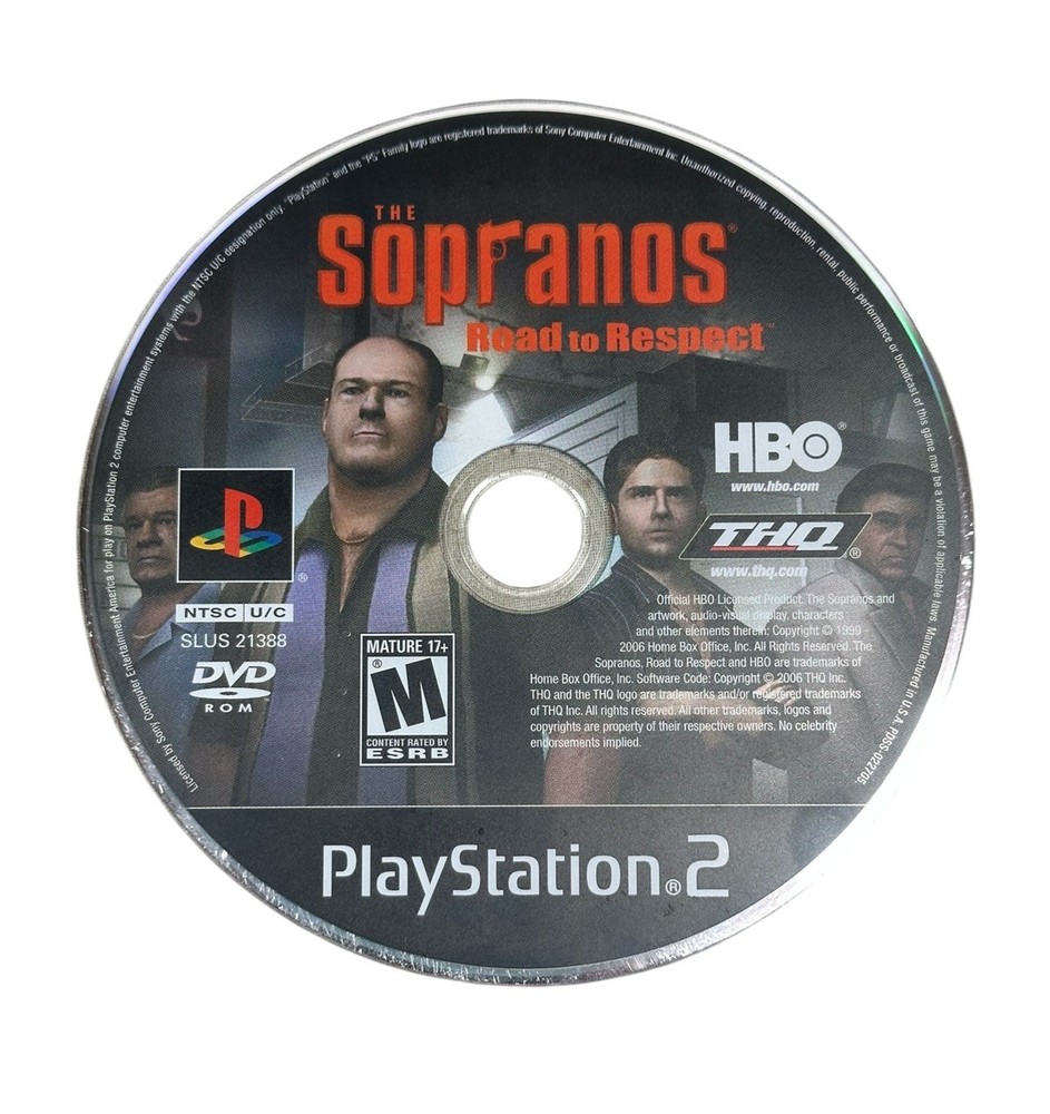 The Sopranos Road to Respect (Sony PlayStation 2, 2006) Disc Only - Tested