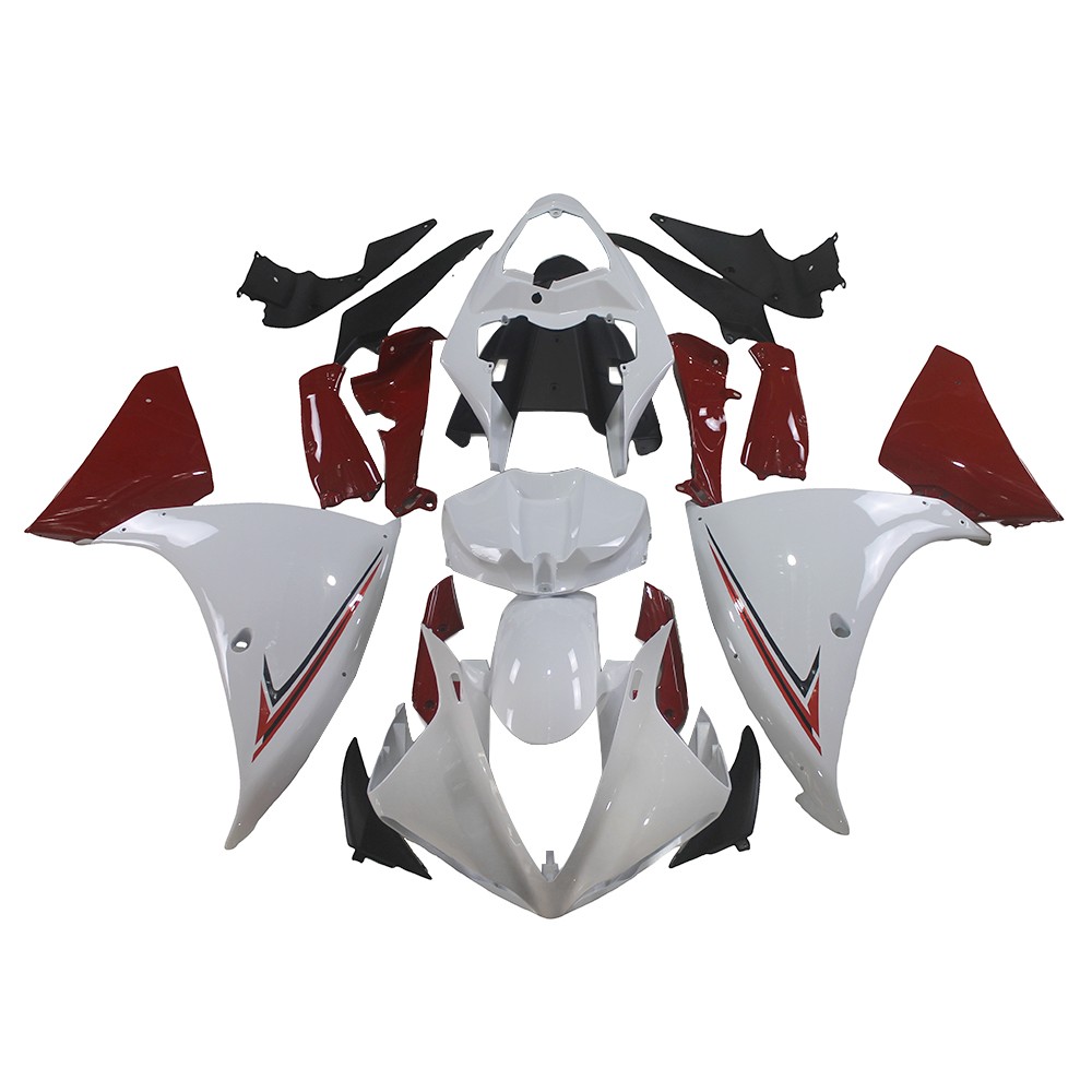 White Red Fairings For Yamaha YZF R1 2009 10 2011 ABS Bodywork Injection Bodykit