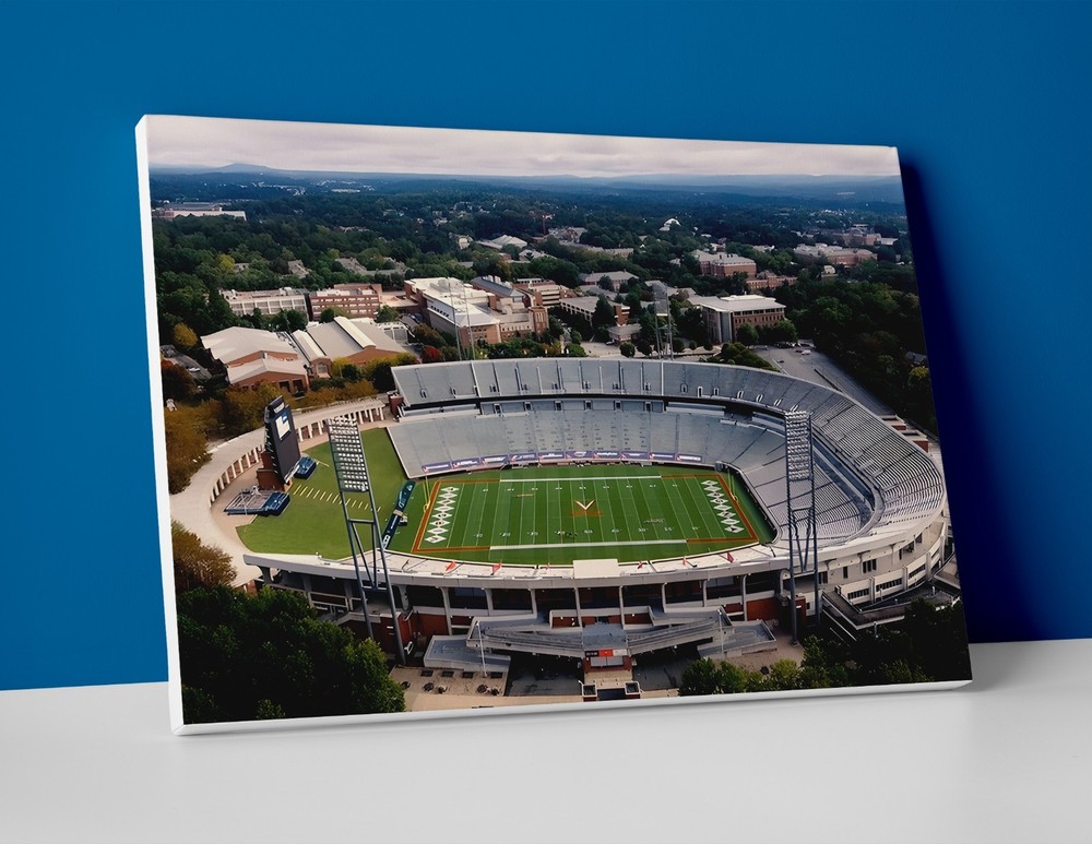 UVA Football Stadium Poster or Canvas - Virginia Cavaliers Football Wall Art