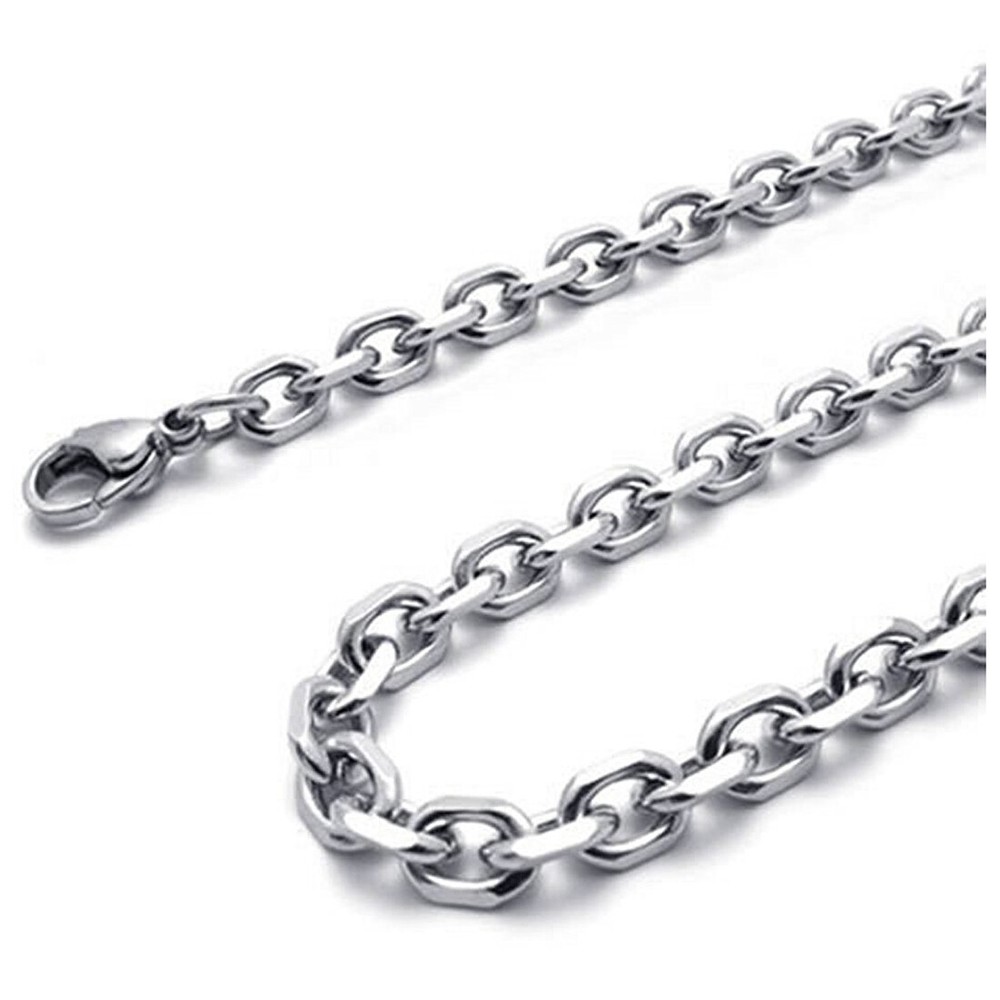 Jewelry, stainless steel necklace, silver - width 3 mm - length 85cm Z3V21836
